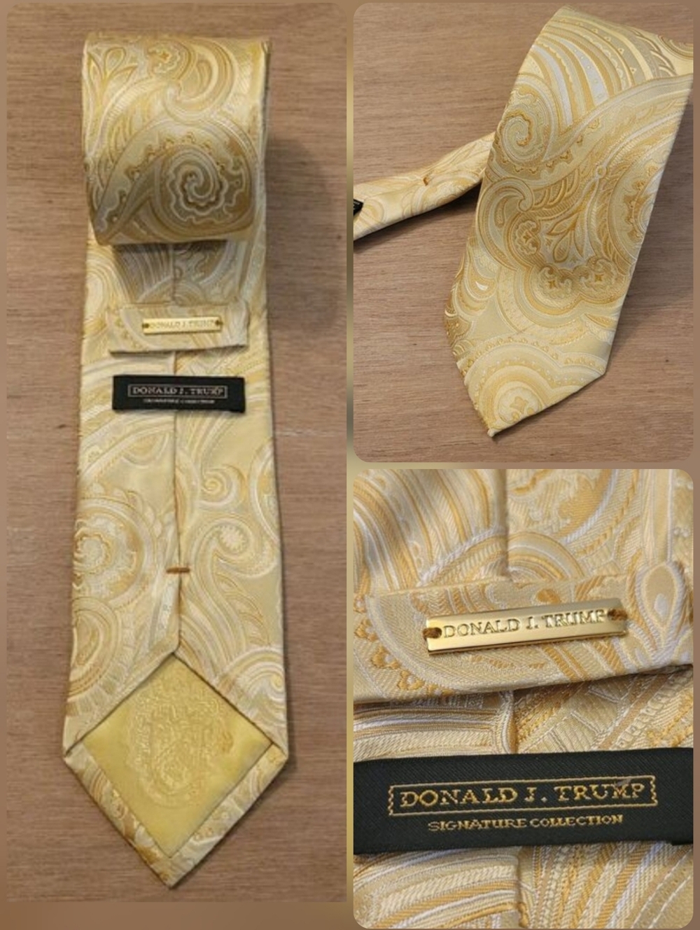 Donald J Trump Signature Collection Neck Tie Men’s Multicolor Paisley 100% Silk